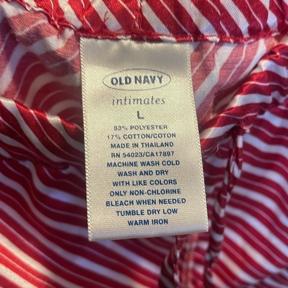 Old navy candy cane striped satin pj pants Large - Picture 7 of 9